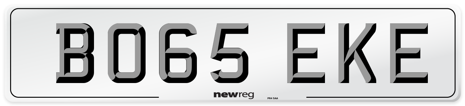 BO65 EKE Number Plate from New Reg